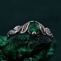 Twilight Incantations: Silver Ring – Gothic Noir Sterling Silver Ring, Mystical Darkness Silver Ring, Gothic Elegance Engagement Ring