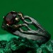 Enchanting Ring with Branch and Blossom - Forest Ring with Garnet