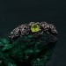 Peridot Blossom Silver Ring