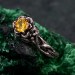 Bloom of Light: Gothic Citrine Lotus Ring