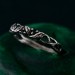 London Blue Topaz Silver Ring – Nature-Inspired Jewelry with Fairy Vine & Willow Leaf Design