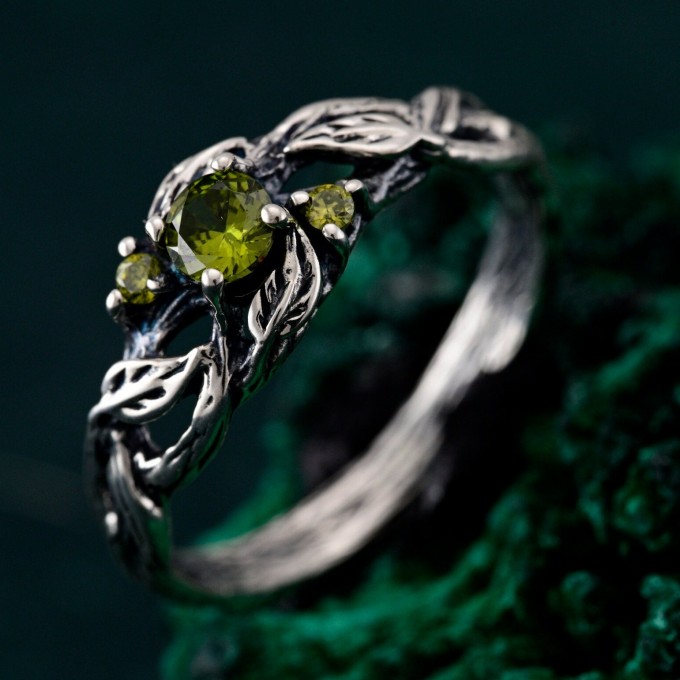 Nature's Finest Silver Leaf Elegance Ring