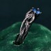 Leafy Branch with Topaz Ring – Nature-Inspired Gemstone Jewelry