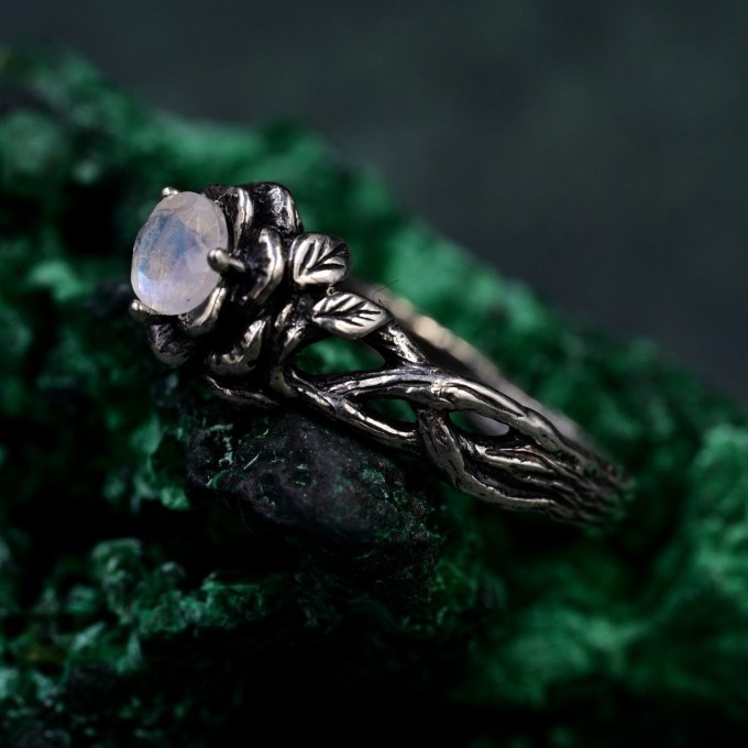 Oxidized Sterling Silver Serenity Ring