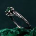 Unique Petal-Adorned Twig Ring - Floral Harmony and Botanical Elegance