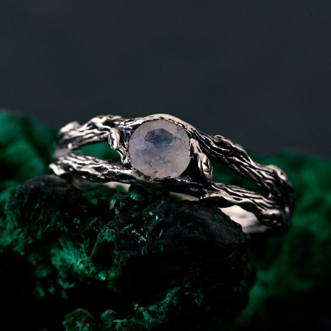 Silver Branch Band: Woodland-Inspired Sylvan Silver Wrap Ring