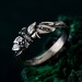 Nature-Inspired Unique Sterling Silver Engagement Ring with Emerald - Sparkle and Mystique, Elegant Butterfly Branch Engagement Ring