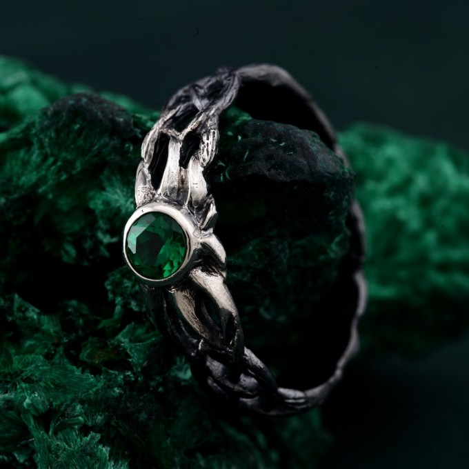 Binding Grove: Gothic Emerald Ring