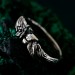 Unique Butterfly Engagement Ring – Nature-Inspired Design with Emerald, Twig Engagement Ring in Sterling Silver