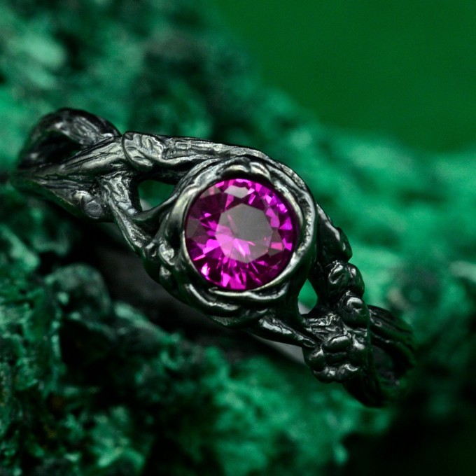 Handcrafted 925 Silver Ruby Ring – Elegant Minimalist Jewelry for Women