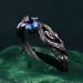 Stunning Leafy Branch with Topaz Ring – Unique Nature's Gemstone Adornment, Christmas Gift Idea