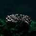 Emerald Oak Leaf Silver Ring