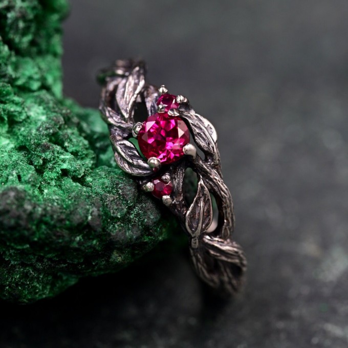 Nature's Finest Silver Leaf Elegance Ring