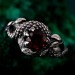 Garnet Serpent Ring with Vintage Dragon Scale Design