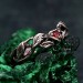 Men's Garnet Wedding Band & Nature-Inspired Silver Vine Leaf Promise Ring