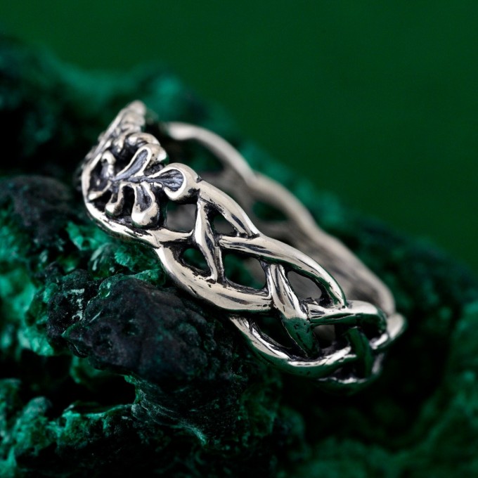 Enchanted Forest Silver Ring with Nature-Inspired Twig Design