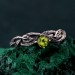 Leafy Branch with Sapphire Ring – Nature-Inspired Jewelry for Christmas