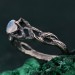 Celtic Sapphire Silver Ring - Elegant Classic Celtic Ornament