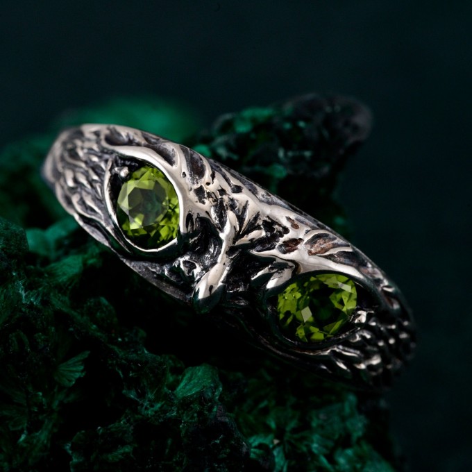 Owl Enchantment Ring - Silver Wisdom and Mystical Owl Statement Ring