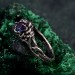 Twilight Lotus: Gothic Alexandrite Ring