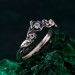 Celestial Petals: Gothic Moonstone Ring
