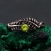 Graceful Peridot Fern Branchlet Ring - Whispering Fern Band