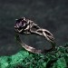 Twilight Lotus: Gothic Alexandrite Ring
