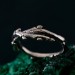 Unique Leaf and Branch Silver Ring – Handcrafted Design, Eco-Friendly Gothic Wedding Band