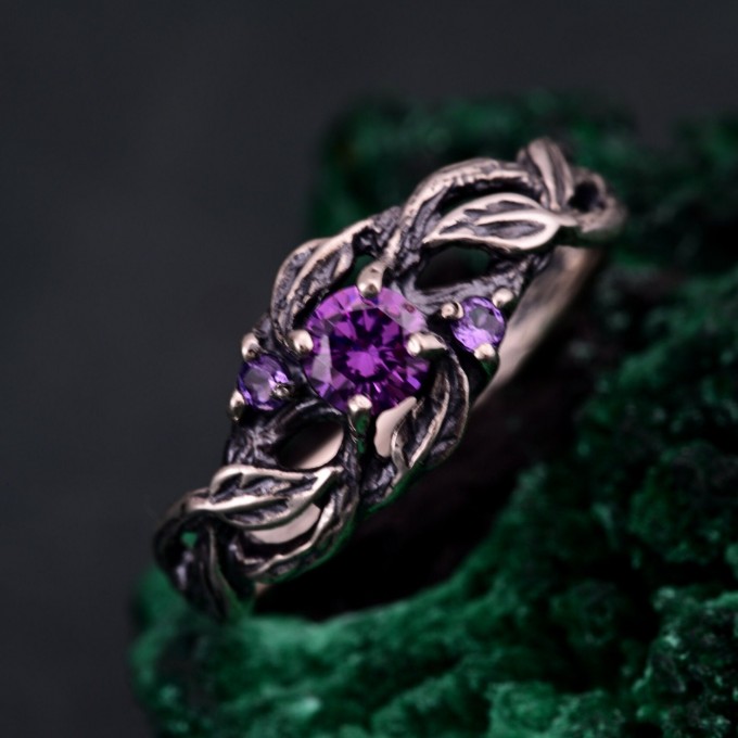 Women's Wedding Bands – Nature's Finest Tree of Life Band, Leafy Splendor Silver Woodland Engagement Ring