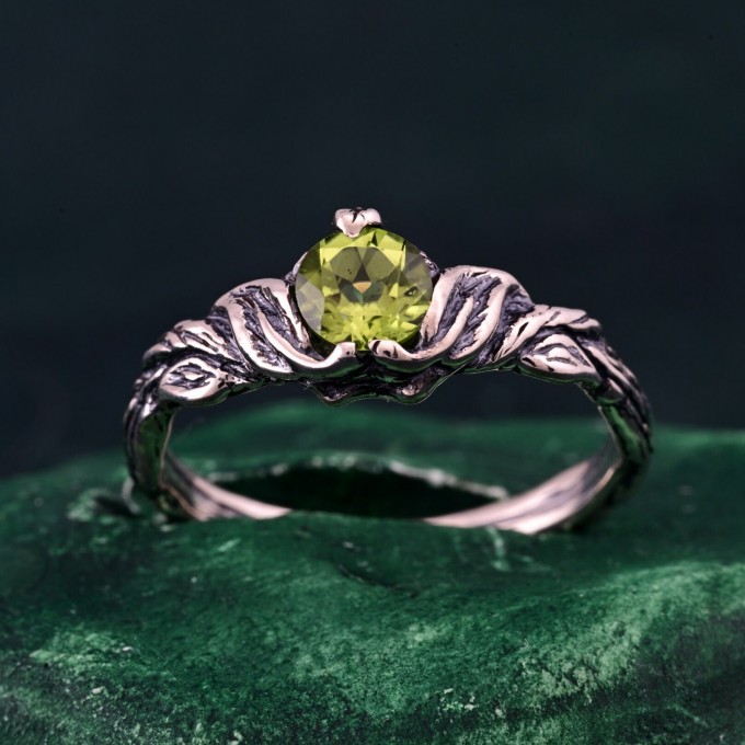 Rustic Elegance Twig Ring: Nature's Embrace and Woodland Promise Design