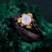 Moonstone Blossom Twig Ring & Enchanted Forest Moonstone Ring