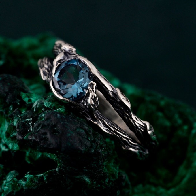Silver Branch Band: Nature's Touch and Woodland-Inspired Silver Wrap Ring