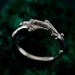 Unique Leaf and Branch Silver Ring – Handcrafted Design, Eco-Friendly Gothic Wedding Band