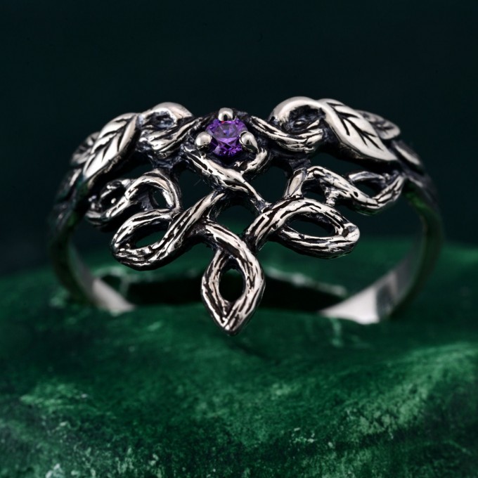 Silver Tree Bark Wedding Band: Vintage Ethereal Woodland Theme Ring
