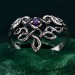 Silver Tree Bark Wedding Band: Vintage Ethereal Woodland Theme Ring