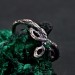 Whimsical Emerald Branch Tiara Ring – Rustic Cottagecore Bridal Jewelry, Artisan Silver Knot Wedding Band for Enchanted Forest Engagement