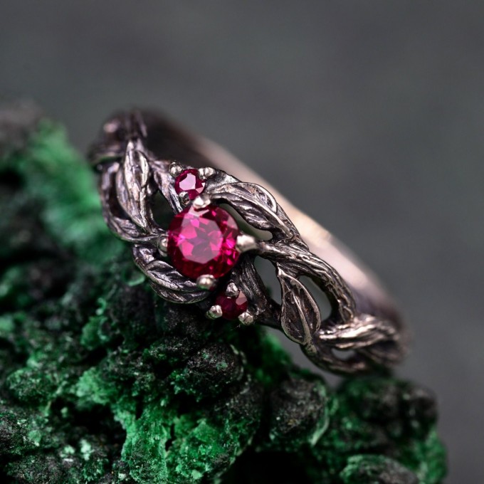 Nature's Finest Silver Leaf Elegance Ring