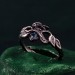 Gothic Witch Rings with Topaz – Unisex Silver Geometric Wedding Ring