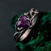 Unique Amethyst Silver Ring – Twisted Branch Design, Nature-Inspired, Handcrafted Elegant Jewelry for Her