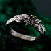 Enchanted Forest Peridot Twig Ring with Unique Butterfly Design