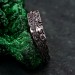 Unique Masculine Wood Texture Engagement Ring – Rustic Forest Wedding Band
