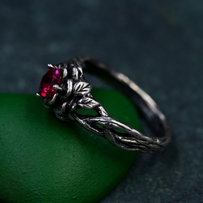 Nature-Inspired Handcrafted Lotus Silver Ring