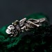 Enchanted Forest Peridot Twig Ring with Unique Butterfly Design