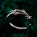 Handcrafted Silver Leaf Ring – Unique Gothic Style Wedding Band