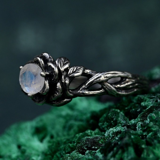 Oxidized Sterling Silver Serenity Ring