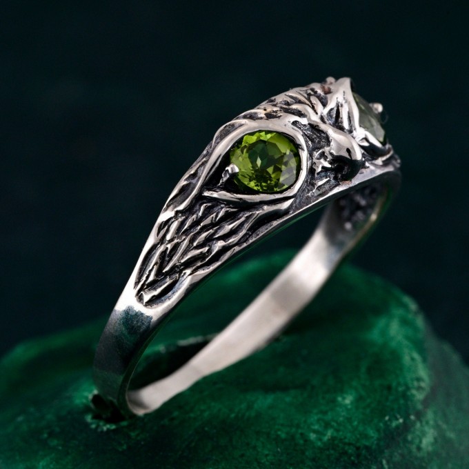 Owl Enchantment Ring - Silver Wisdom and Mystical Owl Statement Ring