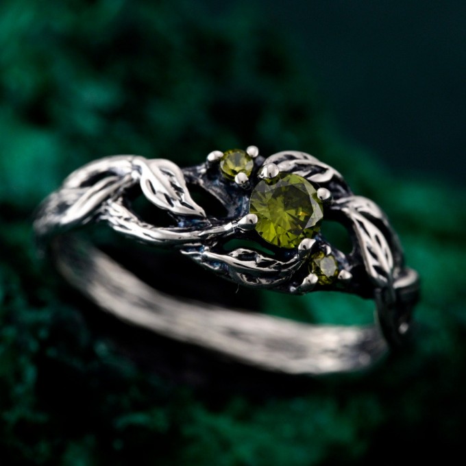 Nature's Finest Silver Leaf Elegance Ring