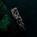 Emerald Oak Leaf Silver Ring