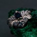 Elven Silver Ring Set with London Blue Topaz – Nature-Inspired Bridal Set, Enchanted Forest Stackable Rings, Mystical Twig Leaf Design