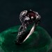 Thorn Snake Ring – Goth Serpent Design, Silver Dragon Scale Jewelry, Fantasy Serpents of the Thorns Style Accessory